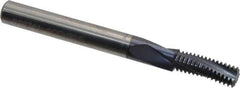 Accupro - 5/16-24 UNF, 0.235" Cutting Diam, 3 Flute, Solid Carbide Helical Flute Thread Mill - Internal Thread, 5/8" LOC, 2-1/2" OAL, 1/4" Shank Diam - Exact Industrial Supply