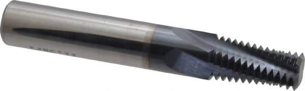 Accupro - 1 - 11-1/2 NPT, 0.62" Cutting Diam, 4 Flute, Solid Carbide Helical Flute Thread Mill - Internal Thread, 1-1/8" LOC, 4" OAL, 5/8" Shank Diam - Exact Industrial Supply