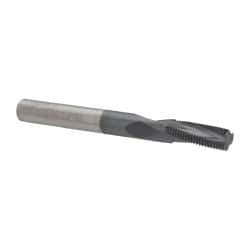 Accupro - M8x0.75 Metric Fine, 0.235" Cutting Diam, 3 Flute, Solid Carbide Helical Flute Thread Mill - Internal Thread, 5/8" LOC, 2-1/2" OAL, 1/4" Shank Diam - Exact Industrial Supply