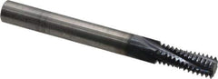 Accupro - M10x1.50 Metric Coarse, 0.3" Cutting Diam, 4 Flute, Solid Carbide Helical Flute Thread Mill - Internal Thread, 3/4" LOC, 3" OAL, 5/16" Shank Diam - Exact Industrial Supply