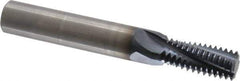 Accupro - M16x2.00 Metric Coarse, 0.45" Cutting Diam, 4 Flute, Solid Carbide Helical Flute Thread Mill - Internal Thread, 24mm LOC, 89mm OAL, 12mm Shank Diam - Exact Industrial Supply