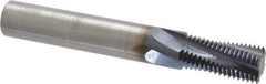 Accupro - M18x1.50 Metric Fine, 0.4902" Cutting Diam, 4 Flute, Solid Carbide Helical Flute Thread Mill - Internal Thread, 25.5mm LOC, 89mm OAL, 14mm Shank Diam - Exact Industrial Supply