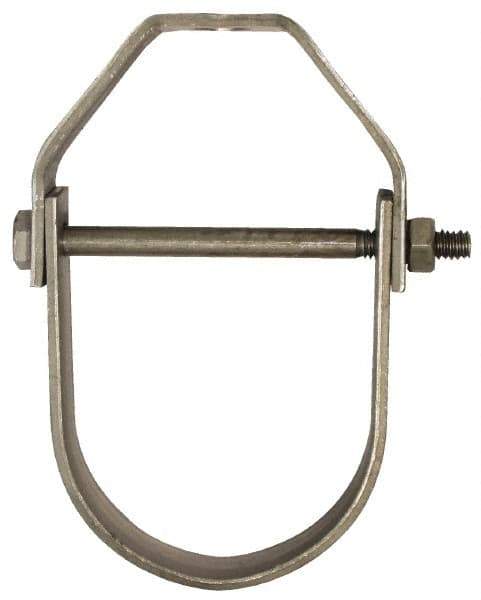 Empire - 10" Pipe, 7/8" Rod, Carbon Steel Adjustable Clevis Hanger - Black - Exact Industrial Supply
