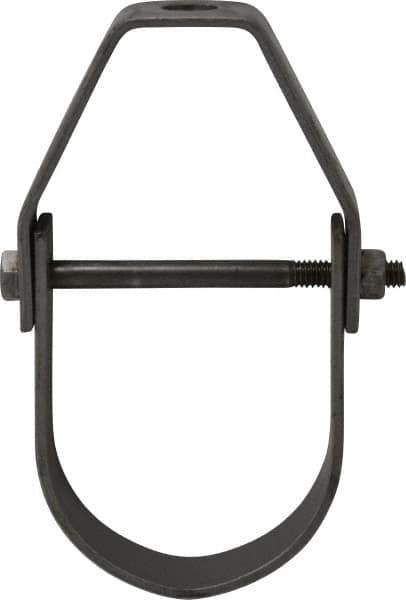 Empire - 2-1/2" Pipe, 1/2" Rod, Carbon Steel Adjustable Clevis Hanger - Black - Exact Industrial Supply