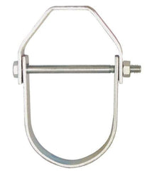 Empire - 2-1/2" Pipe, 1/2" Rod, Carbon Steel Adjustable Clevis Hanger - Electro Galvanized - Exact Industrial Supply