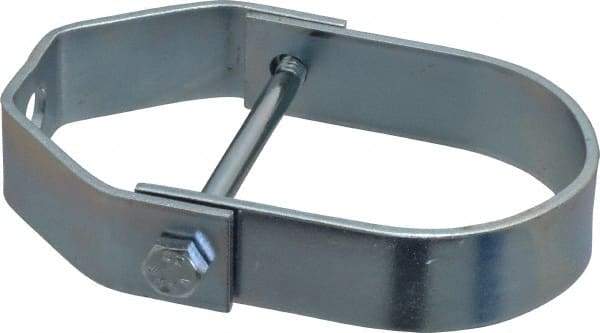 Empire - 2" Pipe, 3/8" Rod, Carbon Steel Adjustable Clevis Hanger - Electro Galvanized - Exact Industrial Supply