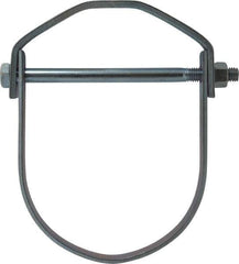 Empire - 5" Pipe, 5/8" Rod, Carbon Steel Adjustable Clevis Hanger - Electro Galvanized - Exact Industrial Supply