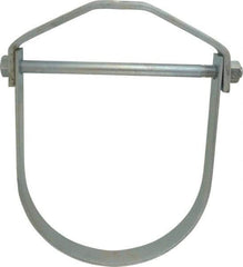 Empire - 10" Pipe, 7/8" Rod, Carbon Steel Adjustable Clevis Hanger - Electro Galvanized - Exact Industrial Supply