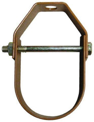 Empire - 3-1/2" Pipe, 1/2" Rod, Carbon Steel Adjustable Clevis Hanger - Copper Plated - Exact Industrial Supply