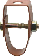 Empire - 1/2" Pipe, 3/8" Rod, Carbon Steel Adjustable Clevis Hanger - Copper Plated - Exact Industrial Supply