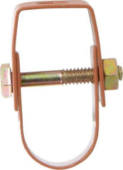 Empire - 3/4" Pipe, 3/8" Rod, Carbon Steel Adjustable Clevis Hanger - Copper Plated - Exact Industrial Supply