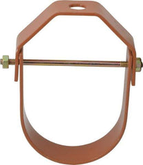 Empire - 3" Pipe, 1/2" Rod, Carbon Steel Adjustable Clevis Hanger - Copper Plated - Exact Industrial Supply