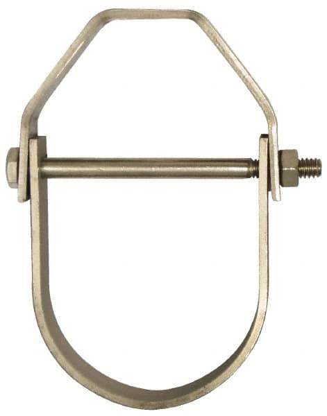 Empire - 10" Pipe, 7/8" Rod, Grade 304 Stainless Steel Adjustable Clevis Hanger - Exact Industrial Supply