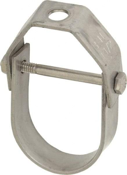 Empire - 1-1/2" Pipe, 3/8" Rod, Grade 304 Stainless Steel Adjustable Clevis Hanger - Exact Industrial Supply