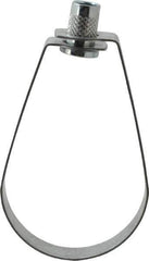 Empire - 2" Pipe, 3/8" Rod, Carbon Steel Emlok Swivel Ring Hanger - Pre-Galvanized, 600 Lb Capacity - Exact Industrial Supply