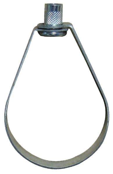Empire - 2-1/2" Pipe, 1/2" Rod, Carbon Steel Emlok Swivel Ring Hanger - Pre-Galvanized, 600 Lb Capacity - Exact Industrial Supply