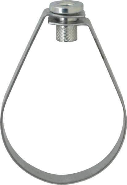 Empire - 3" Pipe, 1/2" Rod, Carbon Steel Emlok Swivel Ring Hanger - Pre-Galvanized, 600 Lb Capacity - Exact Industrial Supply