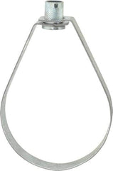Empire - 4" Pipe, 5/8" Rod, Carbon Steel Emlok Swivel Ring Hanger - Pre-Galvanized, 1,250 Lb Capacity - Exact Industrial Supply