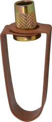 Empire - 1/2" Pipe, 3/8" Rod, Carbon Steel Emlok Swivel Ring Hanger - Copper Plated, 400 Lb Capacity - Exact Industrial Supply