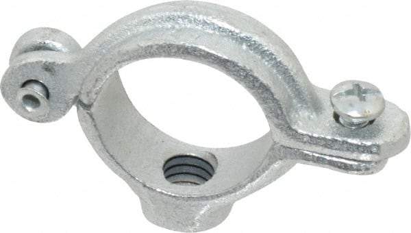 Empire - 3/4" Pipe, 3/8" Rod, Malleable Iron Split Ring Hanger - Electro Galvanized, 180 Lb Capacity - Exact Industrial Supply