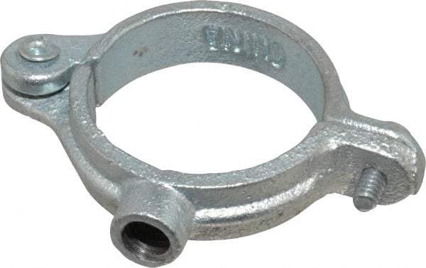 Empire - 1-1/4" Pipe, 3/8" Rod, Malleable Iron Split Ring Hanger - Electro Galvanized, 180 Lb Capacity - Exact Industrial Supply