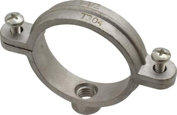 Empire - 1-1/2" Pipe, 3/8" Rod, Grade 304 Stainless Steel Split Ring Hanger - Exact Industrial Supply