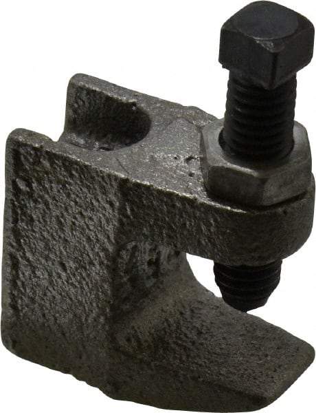 Empire - 3/4" Max Flange Thickness, 3/8" Rod Top Beam Clamp - 350 Lb Capacity, Ductile Iron - Exact Industrial Supply