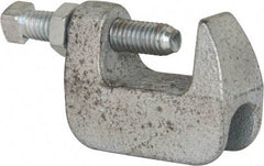Empire - 1-1/4" Max Flange Thickness, 3/8" Rod Wide Jaw Top Beam Clamp - 400 Lb Capacity, Ductile Iron - Exact Industrial Supply