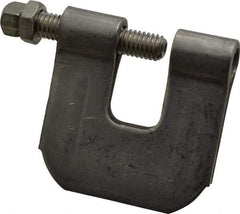 Empire - 3/4" Max Flange Thickness, 3/8" Rod C-Clamp with Locknut - 400 Lb Capacity, 304 Stainless Steel - Exact Industrial Supply