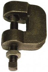 Empire - 3/4" Max Flange Thickness, 5/8" Rod C-Clamp with Locknut - 550 Lb Capacity, Ductile Iron - Exact Industrial Supply