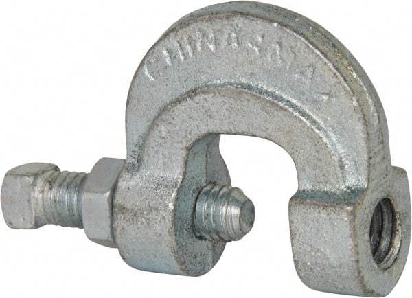 Empire - 3/4" Max Flange Thickness, 1/2" Rod C-Clamp with Locknut - 500 Lb Capacity, Ductile Iron - Exact Industrial Supply