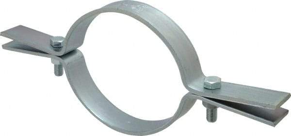 Empire - 6" Pipe, Electro Galvanized Riser Clamp - 1,600 Lb Capacity, Carbon Steel - Exact Industrial Supply