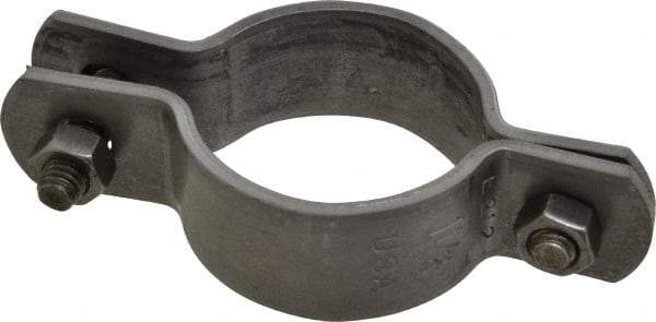 Empire - 1-1/2" Pipe, Standard Pipe Clamp - Black, 800 Lb Capacity, Carbon Steel - Exact Industrial Supply