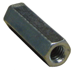 Empire - 3/4-10 Thread, 2-1/4" OAL Steel Standard Coupling Nut - Zinc-Plated Finish - Exact Industrial Supply
