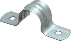 Empire - 1/2 Pipe, Carbon Steel, Galvanized Pipe, Conduit or Tube Strap - 2 Mounting Holes - Exact Industrial Supply