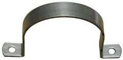 Empire - 2 Pipe, Grade 304 Stainless Steel, Pipe, Conduit or Tube Strap - 2 Mounting Holes - Exact Industrial Supply