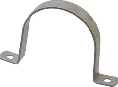 Empire - 3 Pipe, Grade 304 Stainless Steel, Pipe, Conduit or Tube Strap - 2 Mounting Holes - Exact Industrial Supply