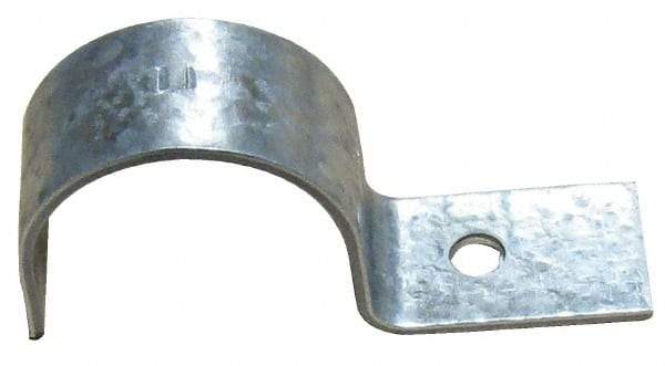 Empire - 2" Pipe, Carbon Steel, Electro Galvanized" Pipe or Conduit Strap - 1 Mounting Hole - Exact Industrial Supply