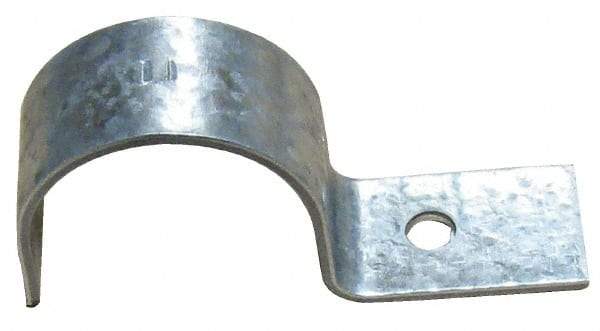 Empire - 3/4" Pipe, Carbon Steel, Electro Galvanized" Pipe or Conduit Strap - 1 Mounting Hole - Exact Industrial Supply