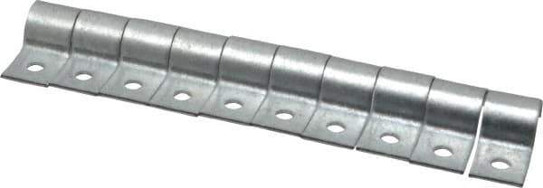 Empire - 1/4" Pipe, Carbon Steel, Electro Galvanized" Pipe or Conduit Strap - 1 Mounting Hole - Exact Industrial Supply