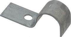 Empire - 1/2" Pipe, Carbon Steel, Electro Galvanized" Pipe or Conduit Strap - 1 Mounting Hole - Exact Industrial Supply