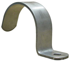 Empire - 1-1/2" Pipe, Grade 304 Stainless Steel," Pipe or Conduit Strap - 1 Mounting Hole - Exact Industrial Supply