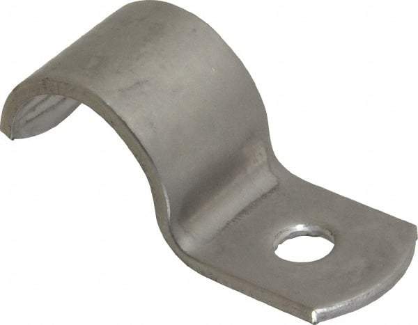 Empire - 1/2" Pipe, Grade 304 Stainless Steel," Pipe or Conduit Strap - 1 Mounting Hole - Exact Industrial Supply