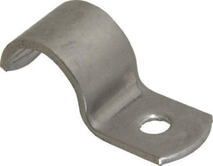 Empire - 1/2" Pipe, Grade 304 Stainless Steel," Pipe or Conduit Strap - 1 Mounting Hole - Exact Industrial Supply