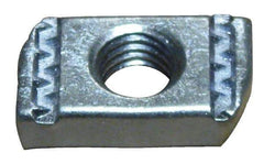 Empire - 5/8" Rod, Electro Galvanized Carbon Steel Strut Nut - Used for Attaching Hanger Rod or Other Accessories to Strut - Exact Industrial Supply