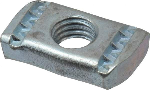 Empire - 1/2" Rod, Electro Galvanized Carbon Steel Strut Nut - Used for Attaching Hanger Rod or Other Accessories to Strut - Exact Industrial Supply