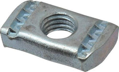 Empire - 1/2" Rod, Electro Galvanized Carbon Steel Strut Nut - Used for Attaching Hanger Rod or Other Accessories to Strut - Exact Industrial Supply