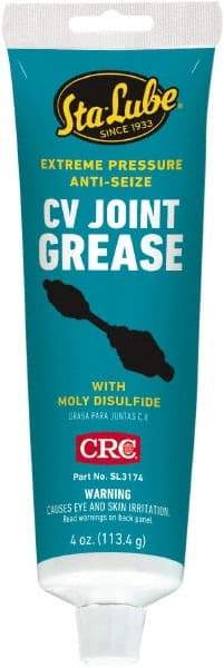 CRC - 4 oz Carded Lithium-12 Gel Paste Grease - Dark Gray, Nonflammable, 275°F Max Temp, NLGIG 1, - Exact Industrial Supply