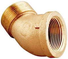 Merit Brass - Class 125, 2" Internal Pipe, Lead Free Brass 45° Street Elbow - FNPT x MNPT - Exact Industrial Supply