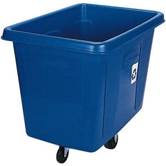 Rubbermaid - 16 Cu Ft Blue Rectangle Recycling Container - Polyethylene, 37" High x 43-3/4" Long x 31" Wide - Exact Industrial Supply